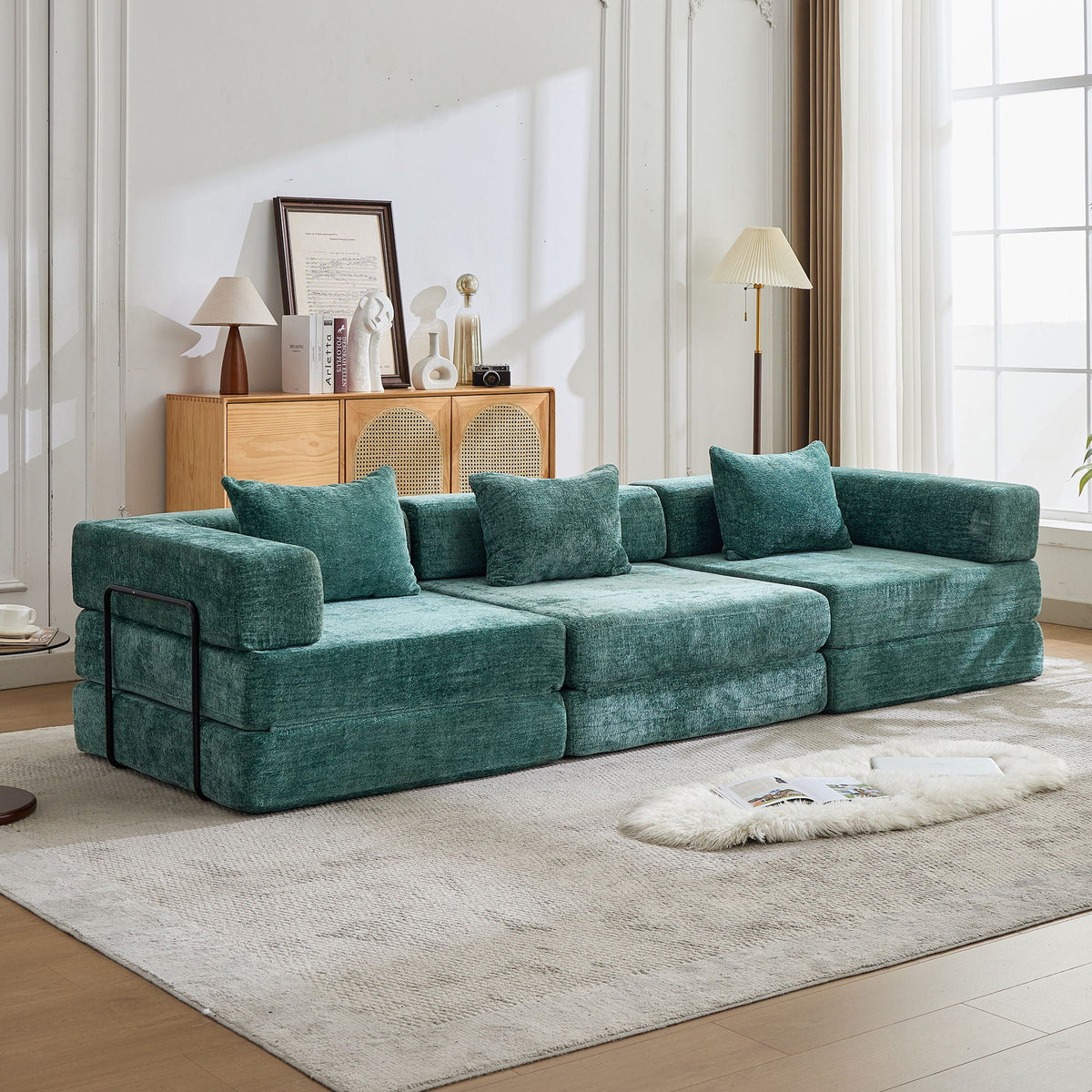 Convertible Floor Sofa Bed with Modular Design - Multiple Colors