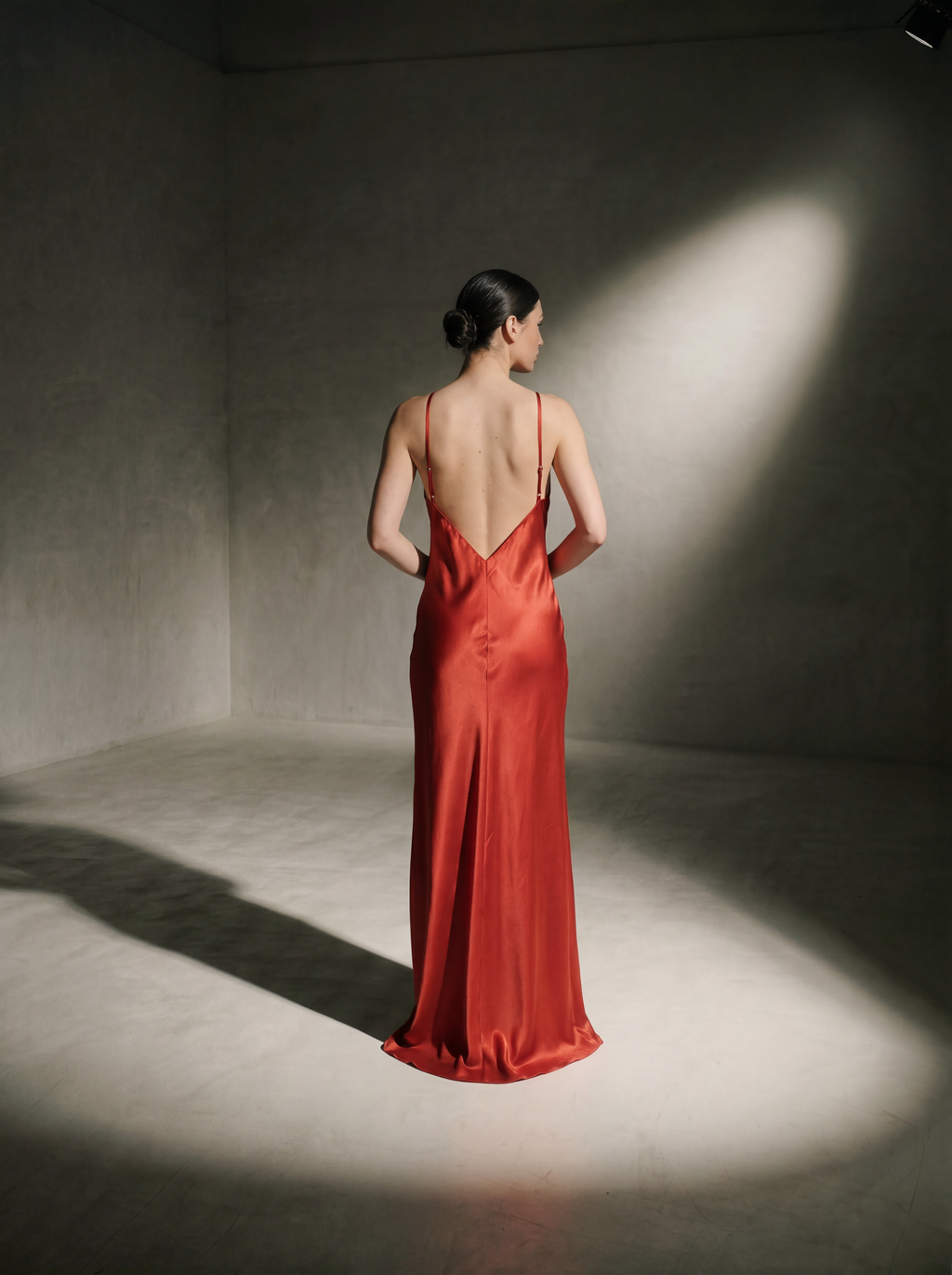 Silk Diamond Gown - Cayenne