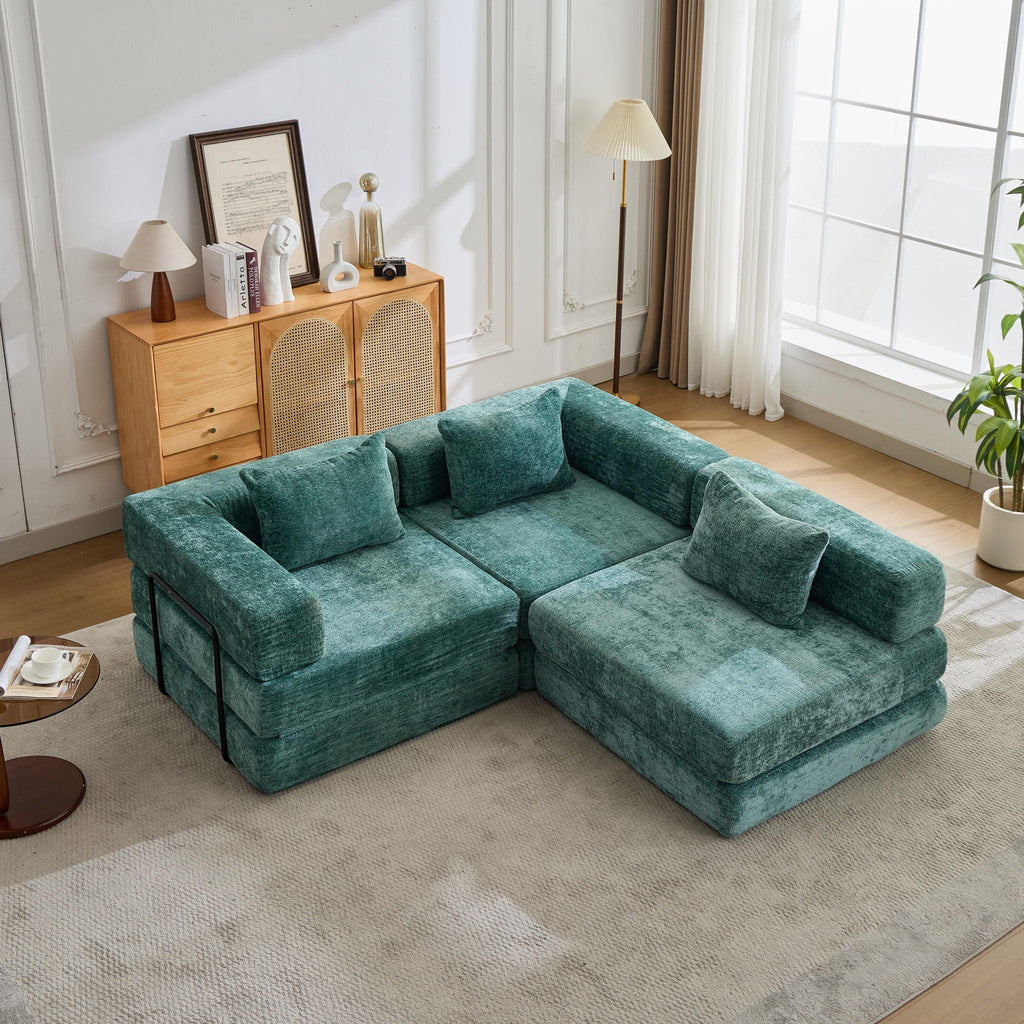 Convertible Floor Sofa Bed with Modular Design - Multiple Colors