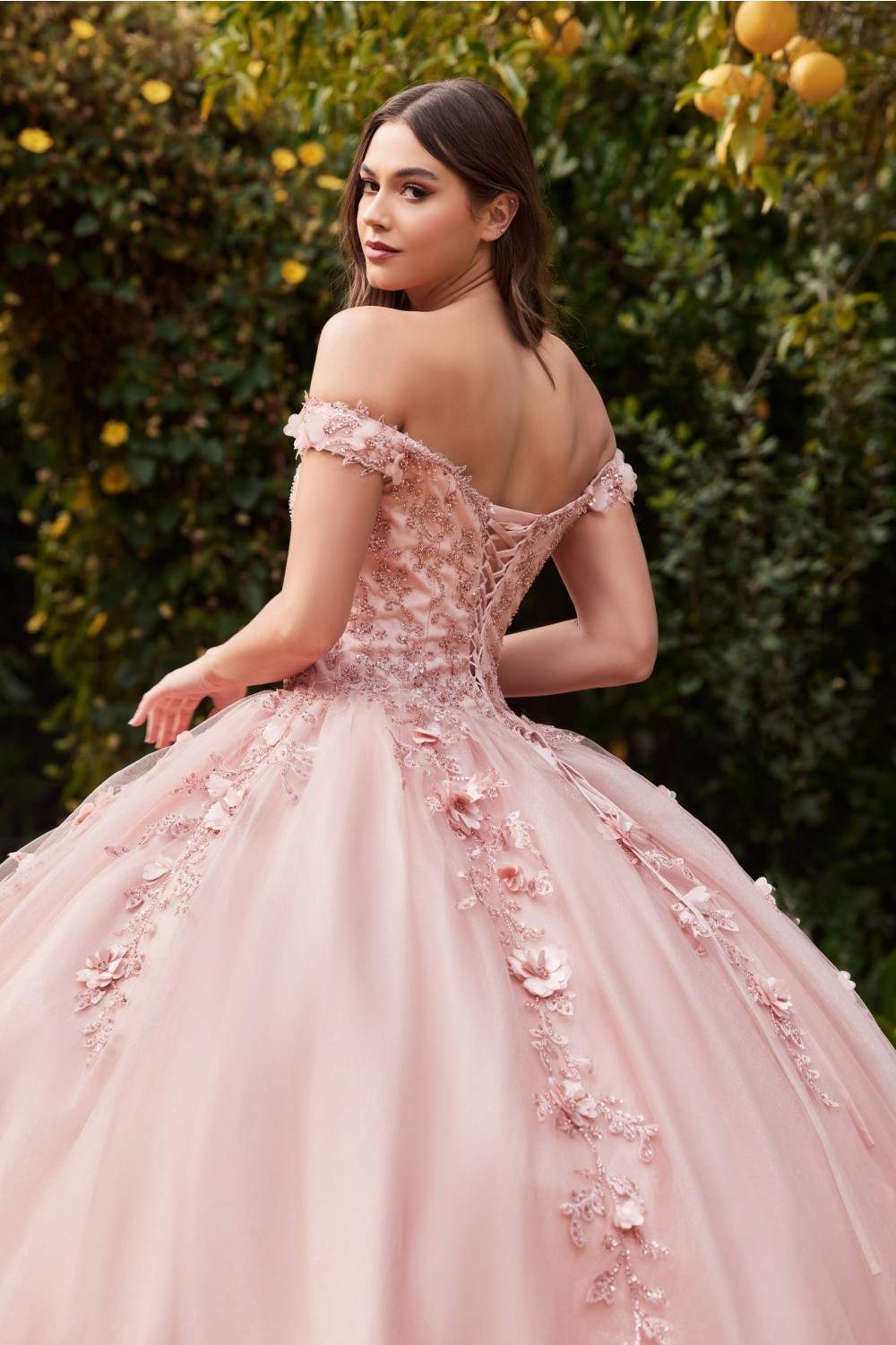 Cinderella Divine CD0185 Off The Shoulder Layered Tulle Ball Gown