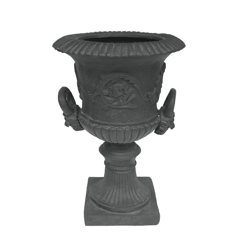Classic Roman MGO Garden Urn Planter with Durable Magnesium Oxide - Black