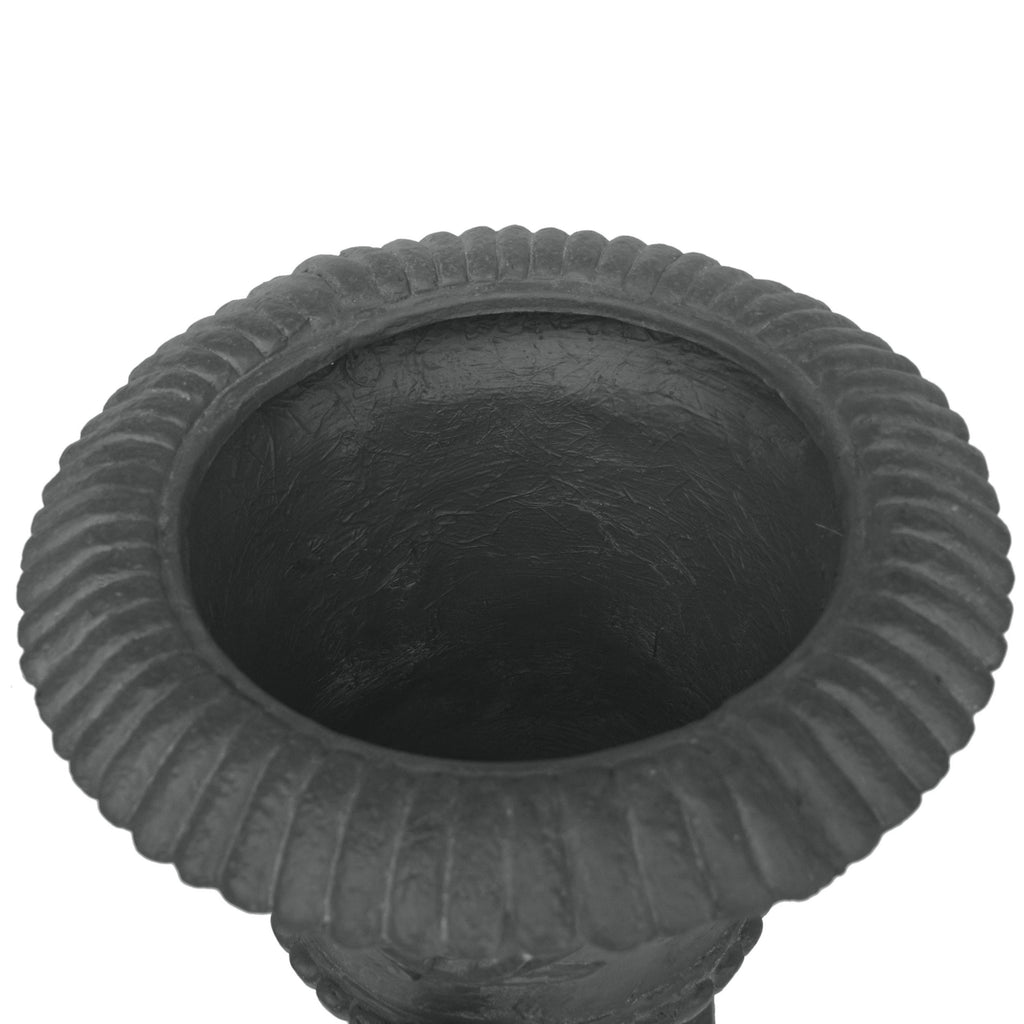 Classic Roman MGO Garden Urn Planter with Durable Magnesium Oxide - Black