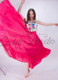 Mexican Folklorico Hot Pink Solid Skirt