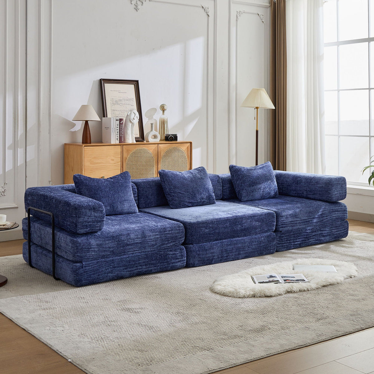 Convertible Floor Sofa Bed with Modular Design - Multiple Colors