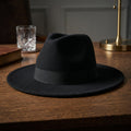 Wide-Brim Bell-Crown Winter Hat