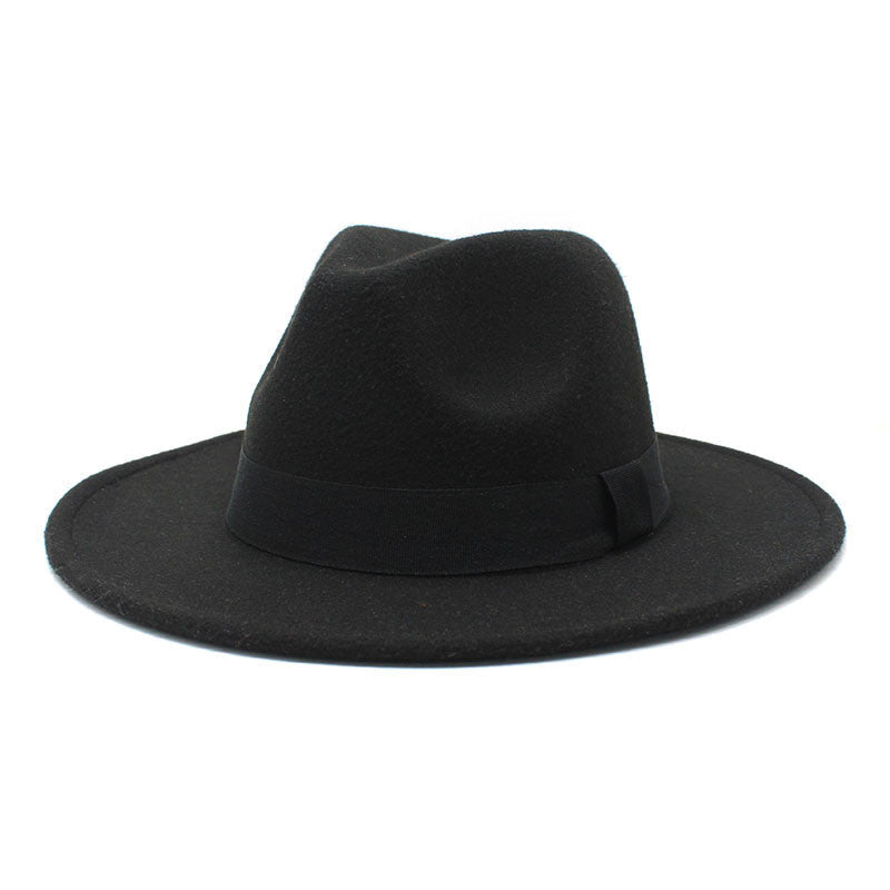 Wide-Brim Bell-Crown Winter Hat