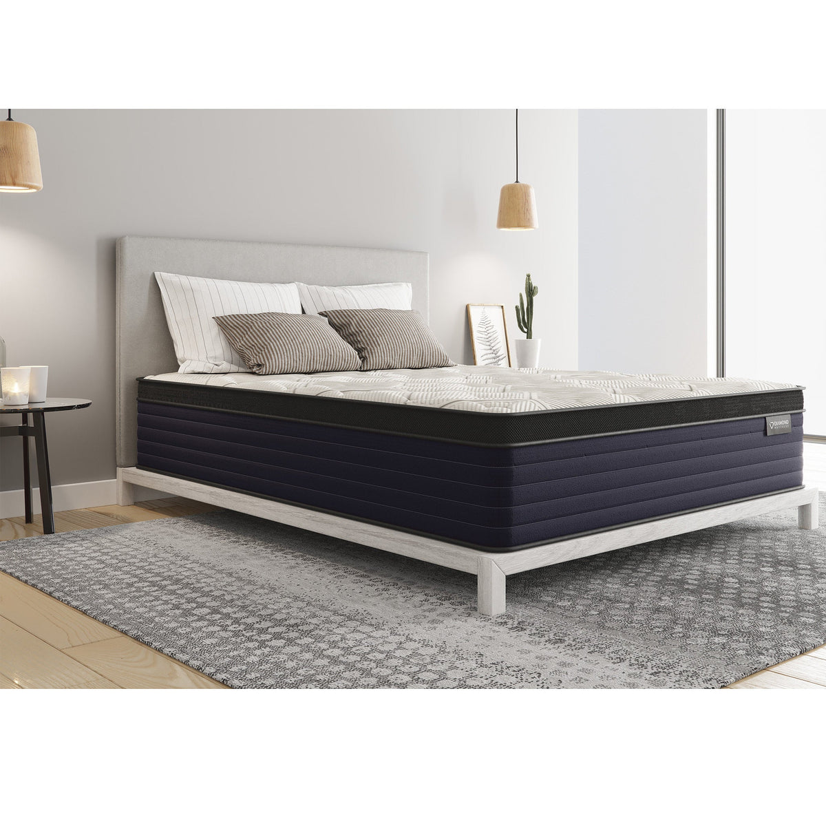 Firm Hybrid Memory Foam Mattress with Copper Cooling - Queen