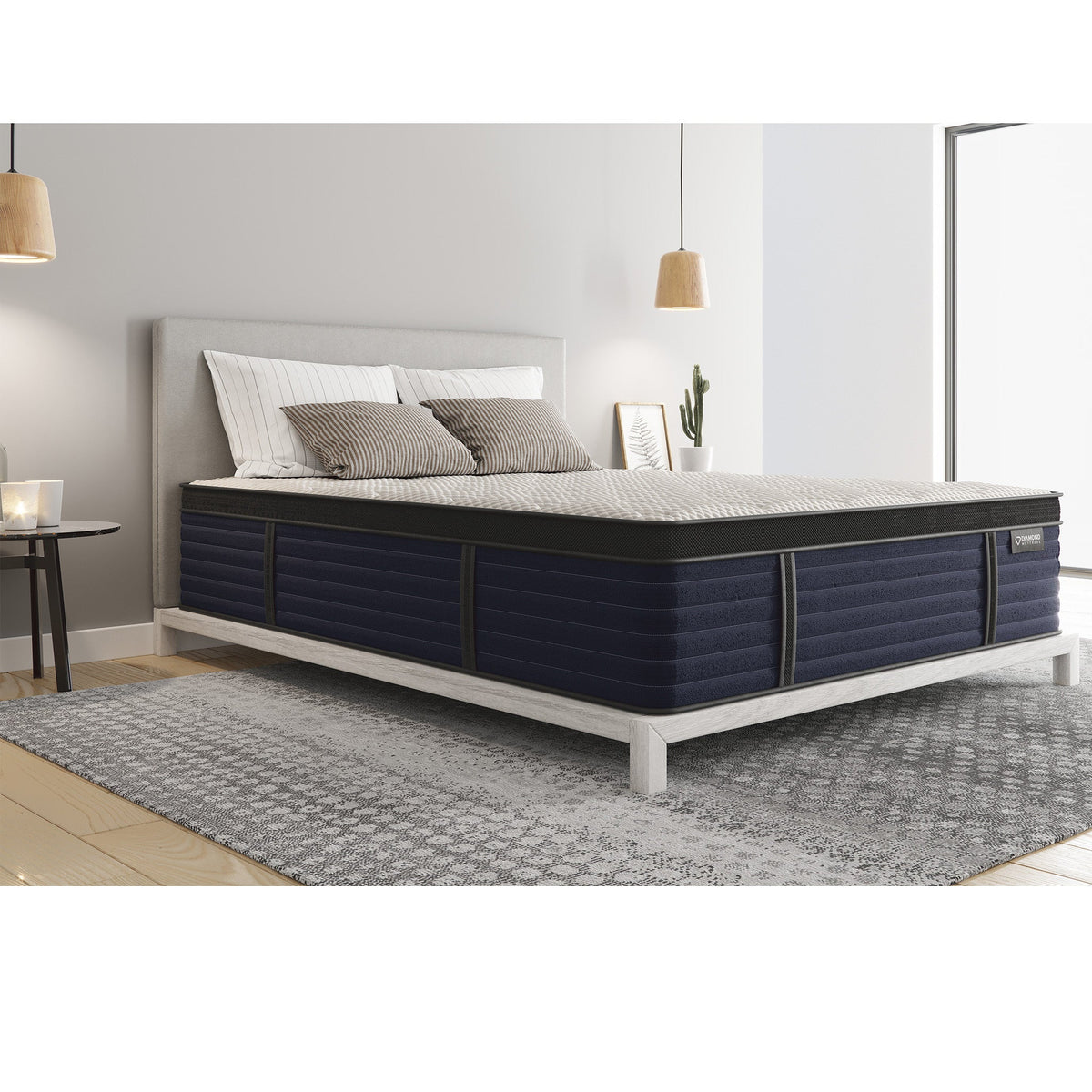 Latex Hybrid Mattress Full Size with Zoned Coil Support - Firm