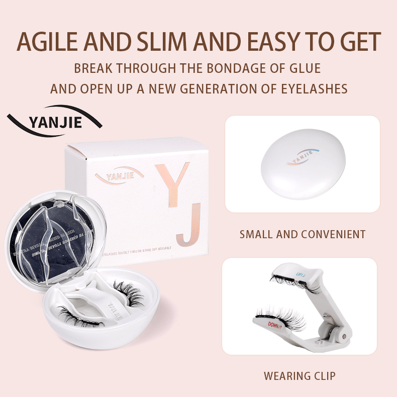 Lightweight No-Glue Magnetic Clip-On Lashes