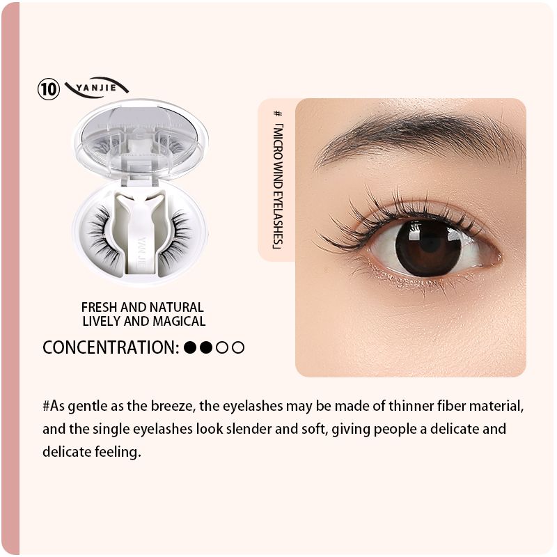 Lightweight No-Glue Magnetic Clip-On Lashes