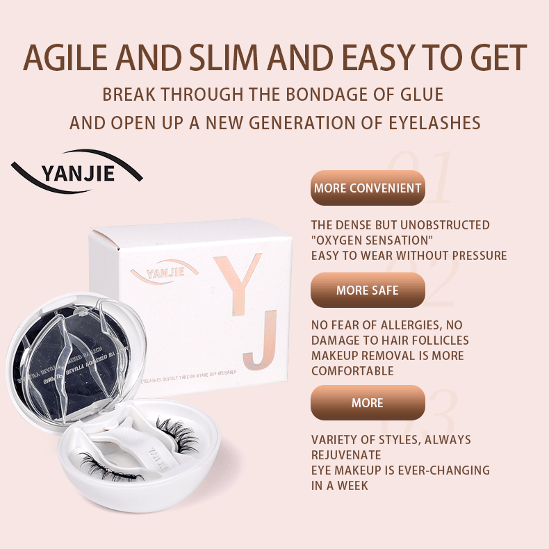 Natural Wispy No-Glue Magnetic Lashes