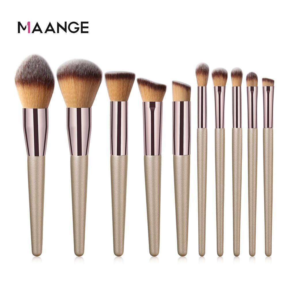 10-Piece Essential Makeup Brush Set