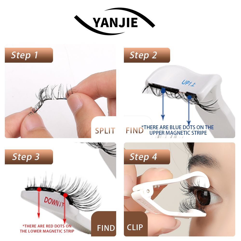 No Glue Soft Magnetic Clip On Eyelashes, Misty Slim Sparse B/C Curl Gentle Lifting Lashes for Thin & Double Inner Eyelid Daily Makeup