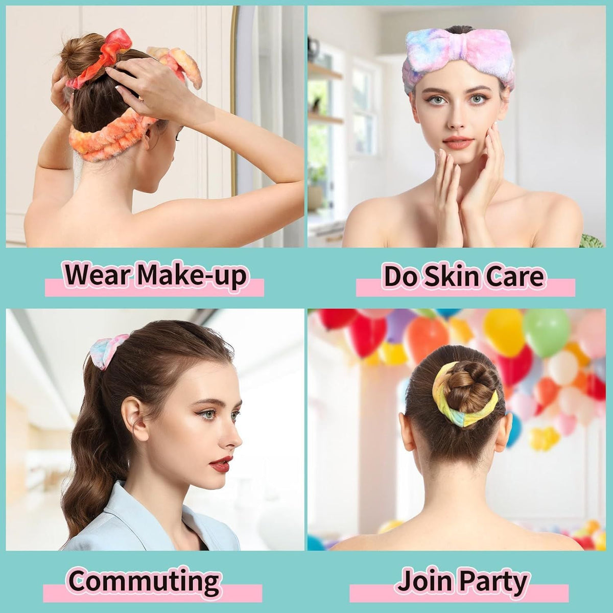 6-Piece Spa Headband & Hair Scrunchie Set