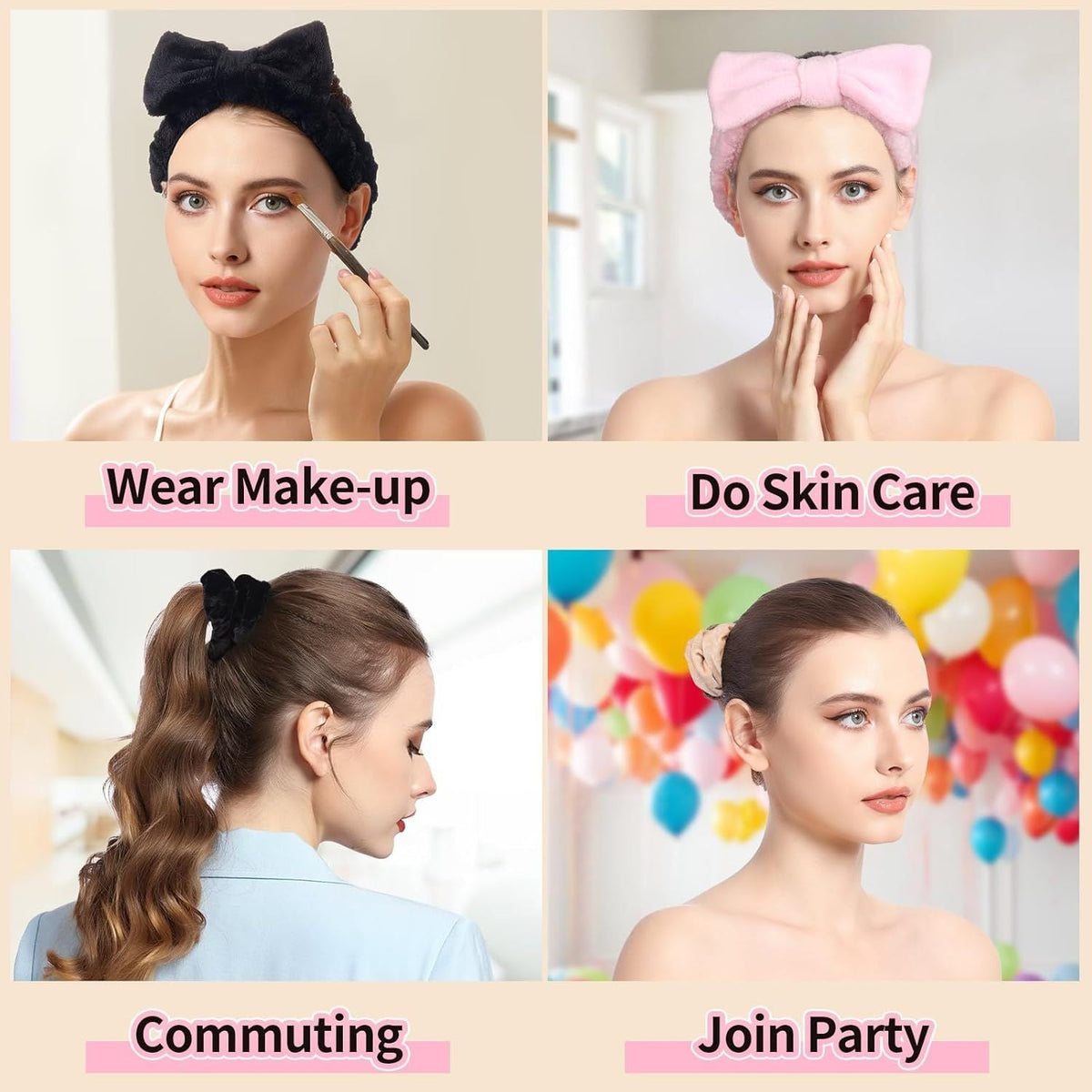 6-Piece Spa Headband & Hair Scrunchie Set