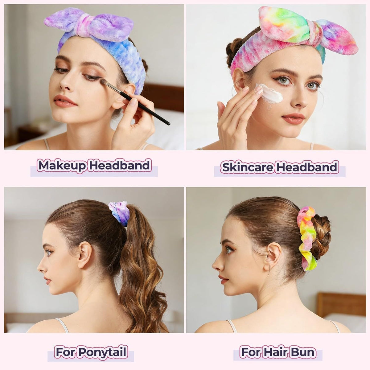 6-Piece Spa Headband & Hair Scrunchie Set