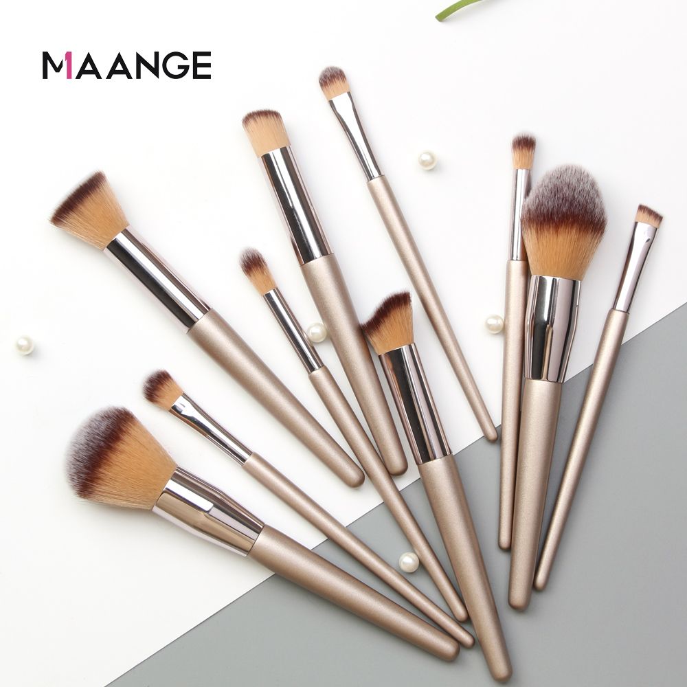 10-Piece Essential Makeup Brush Set