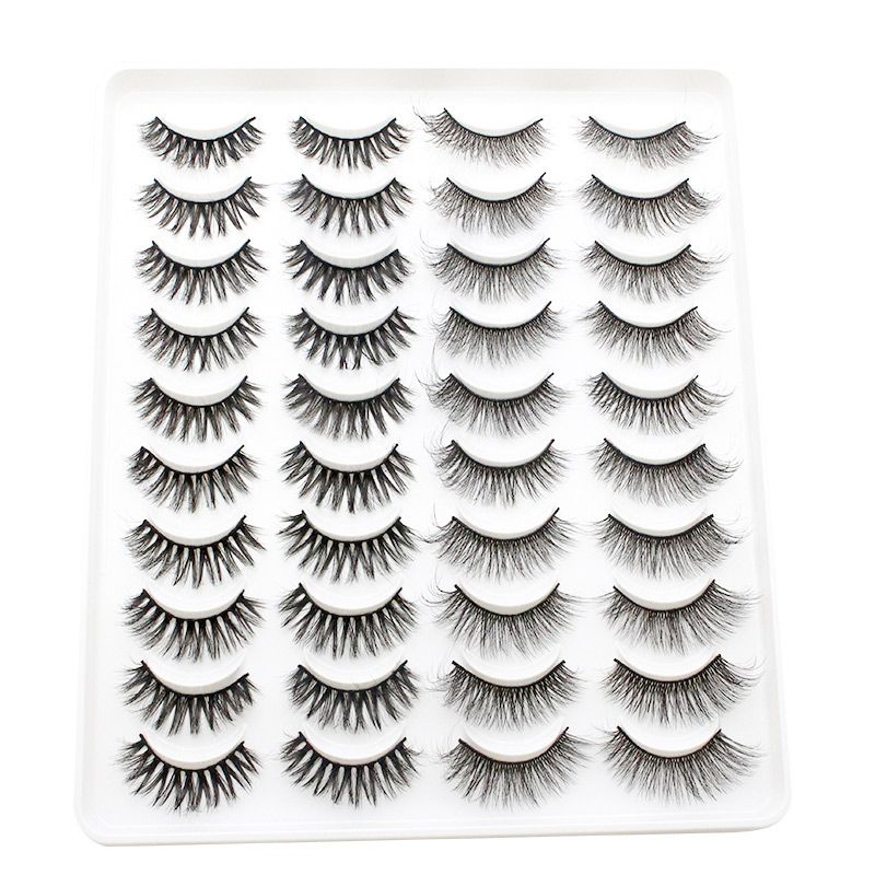 20-Pair Wispy False Eyelash Set