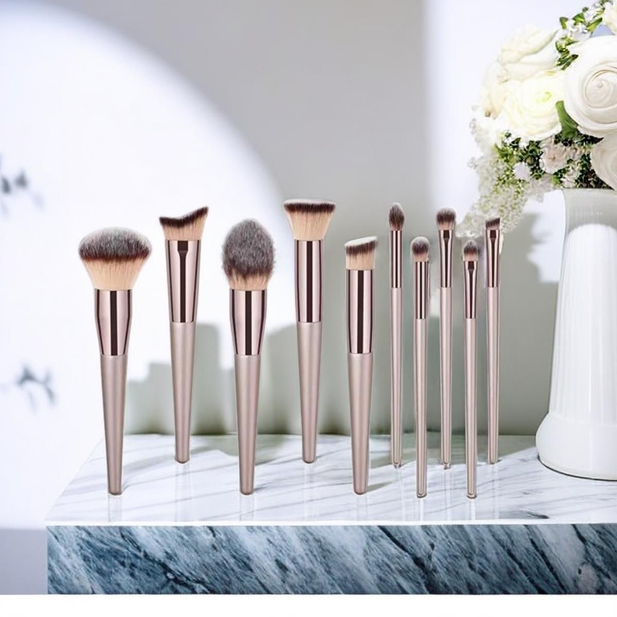 10-Piece Professional Makeup Brush Set