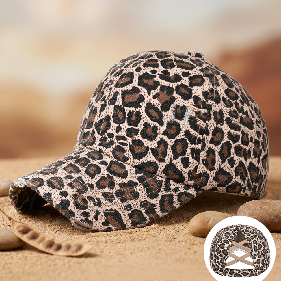 Distressed Ponytail Baseball Cap