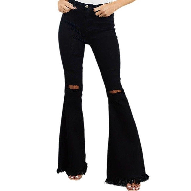 American-style Ripped Slim-fit Womens Jeans
