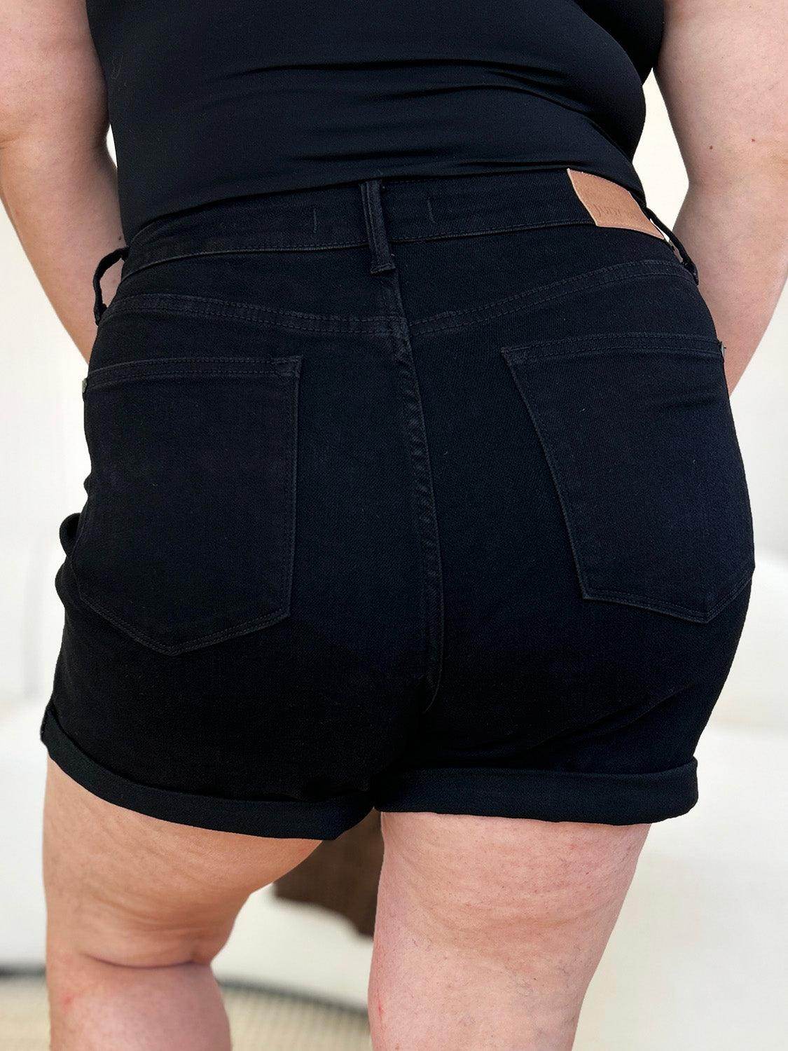 Judy Blue Full Size High Waist Tummy Control Cuffed Shorts