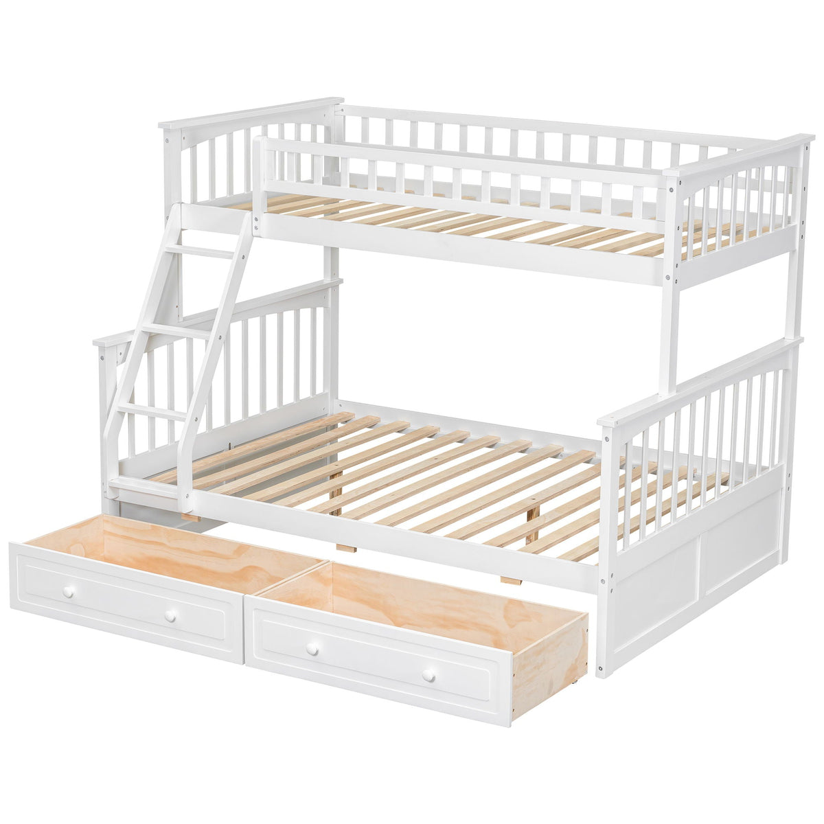 Convertible Storage Bunk Bed with Drawers - Twin Over Full