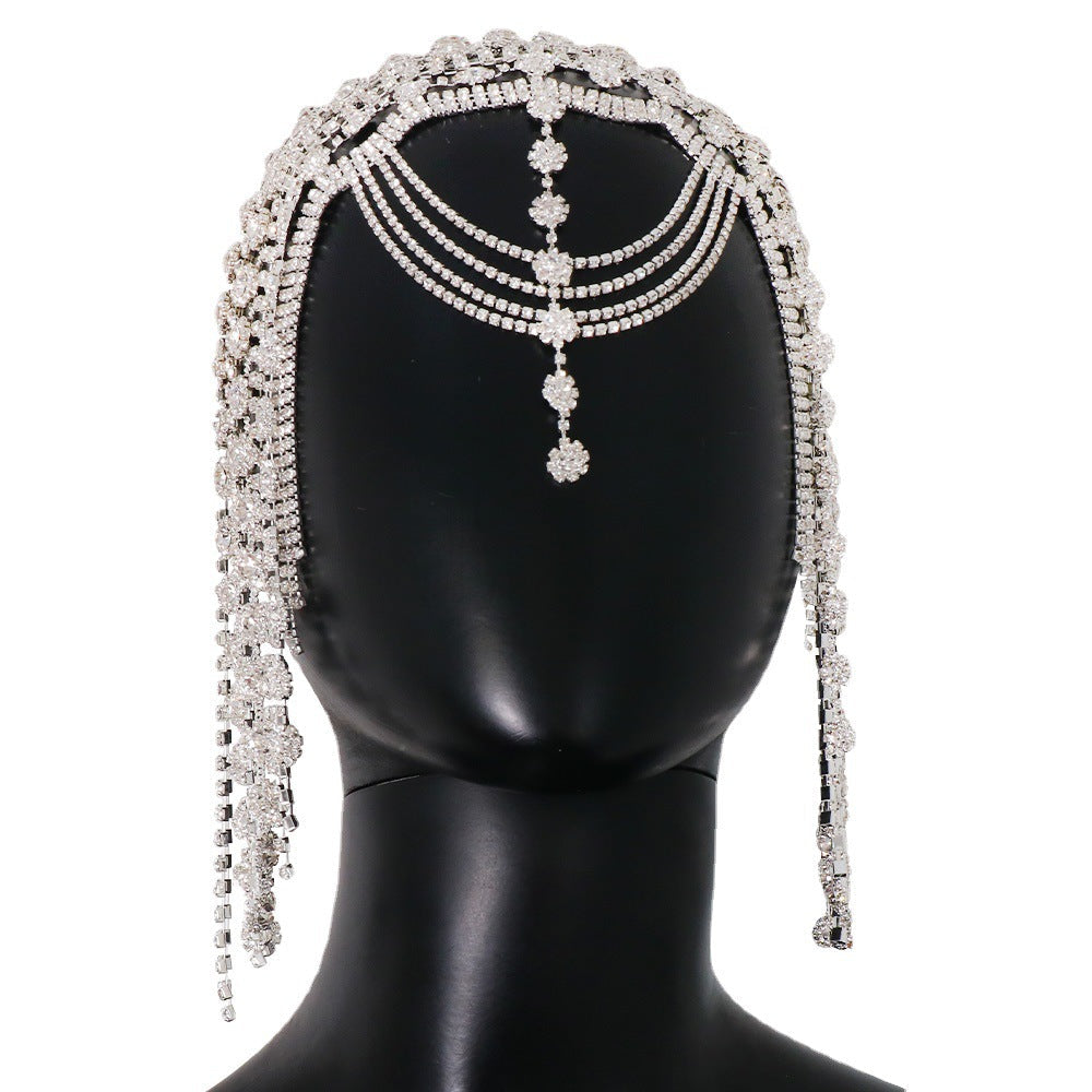 Bohemian Rhinestone Forehead Chain Hair Jewelry