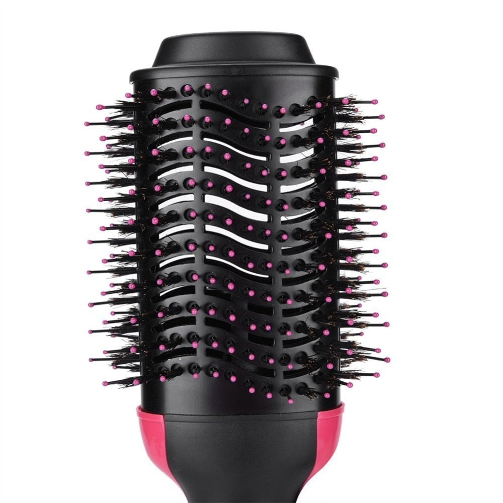2-in-1 Rotating Hot Air Brush & Hair Dryer