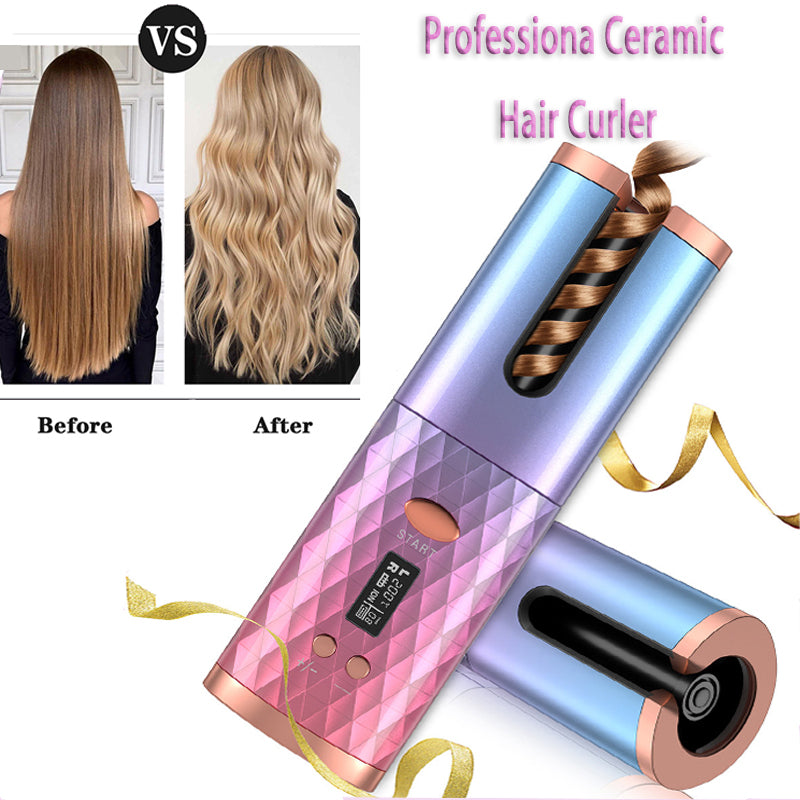 Portable USB Rechargeable Automatic Hair Curler
