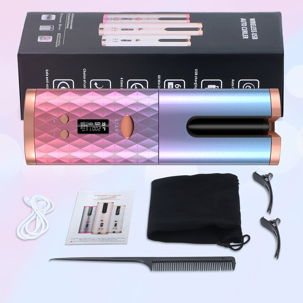 Portable USB Rechargeable Automatic Hair Curler