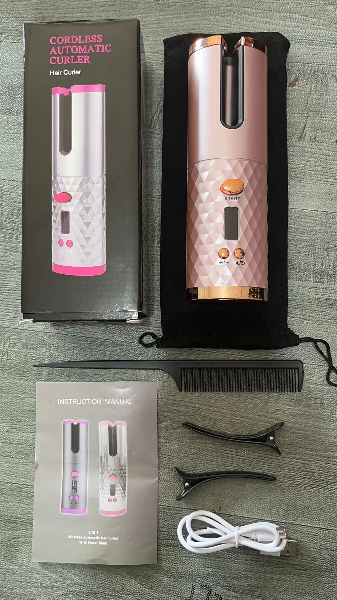 Portable USB Rechargeable Automatic Hair Curler