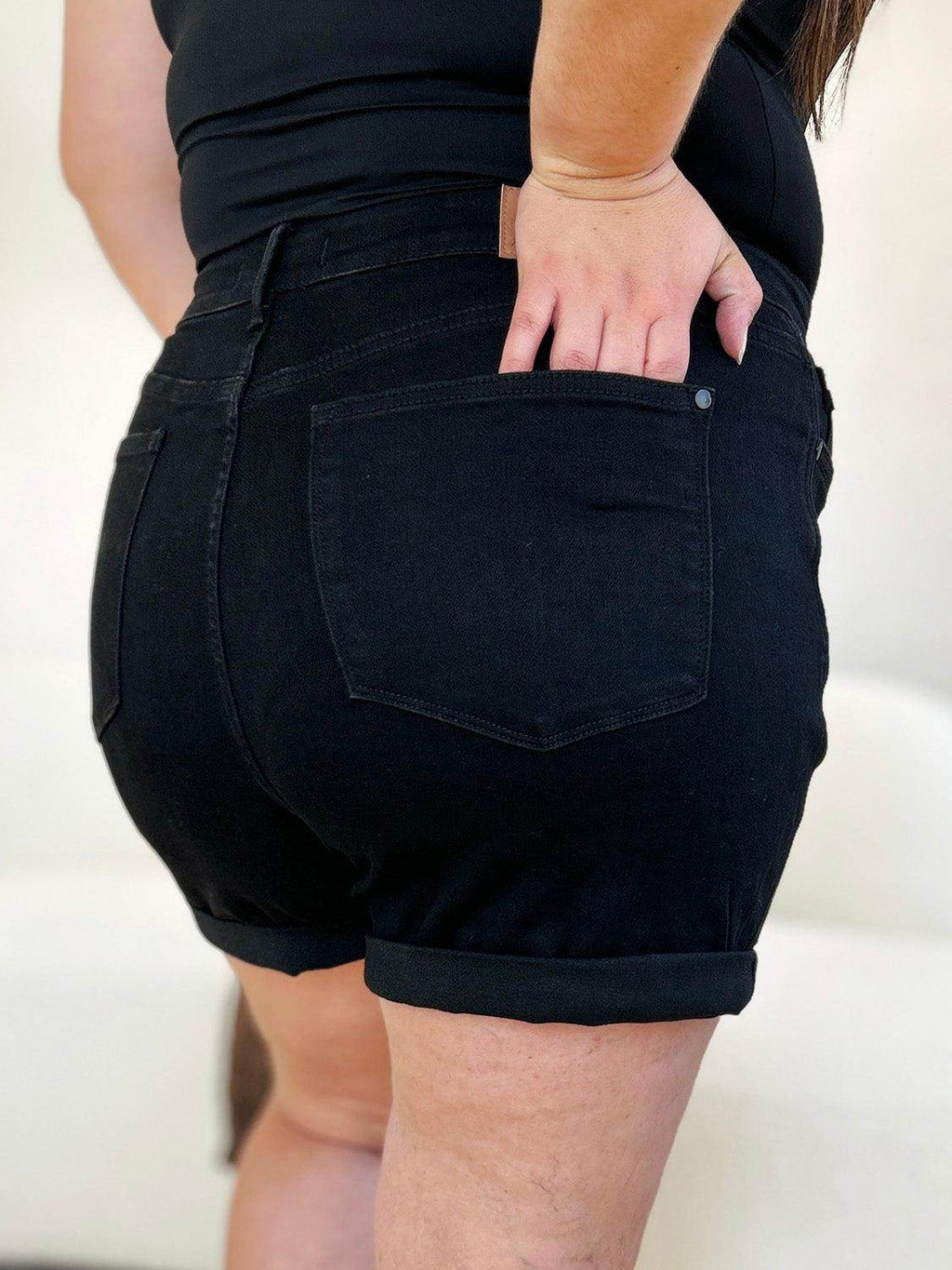 Judy Blue Full Size High Waist Tummy Control Cuffed Shorts