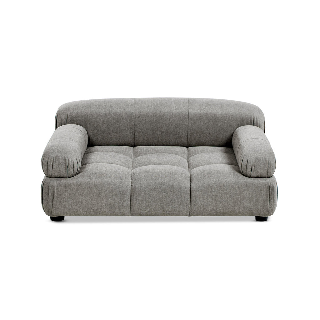 Uptown Gray Modern Pet Bed with Bolstered Arms - Small to Medium