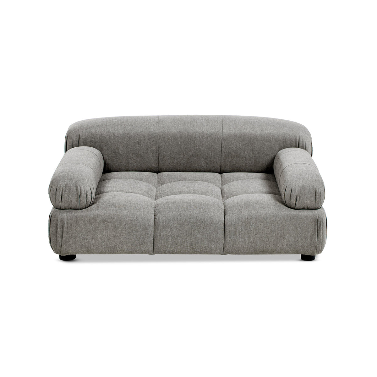 Uptown Gray Modern Pet Bed with Bolstered Arms - Small to Medium