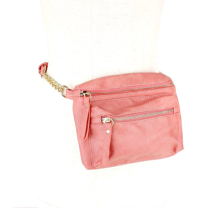 Faux Leather Crossbody / Fanny Pack / Belt Bag