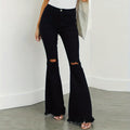 American-style Ripped Slim-fit Womens Jeans