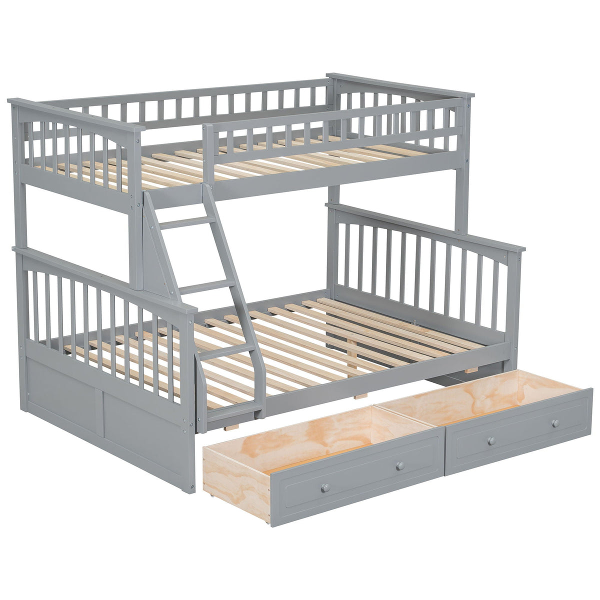 Convertible Storage Bunk Bed with Drawers - Twin Over Full