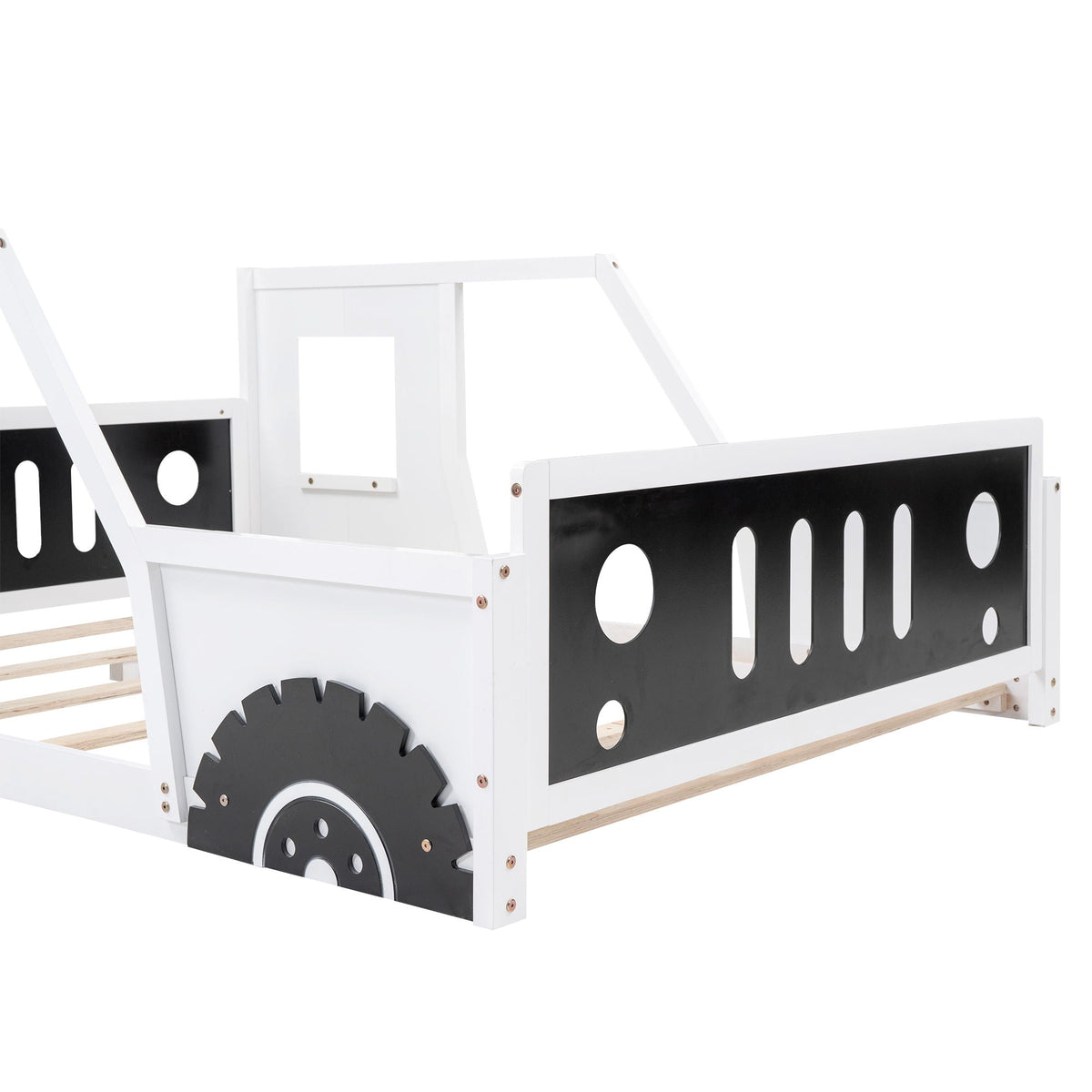Classic Car Shaped Platform Bed with Wheels - Twin or Full Size