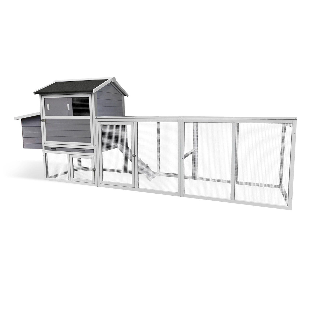 Chicken Coop With Run and Nesting Box - Multiple Sizes & Colors
