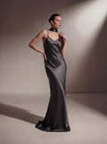 Silk Bias Slip - Gunmetal