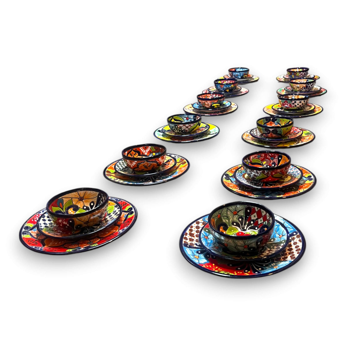 36-Piece Talavera Dinnerware Set | Handmade Mexican Plates & Bowls