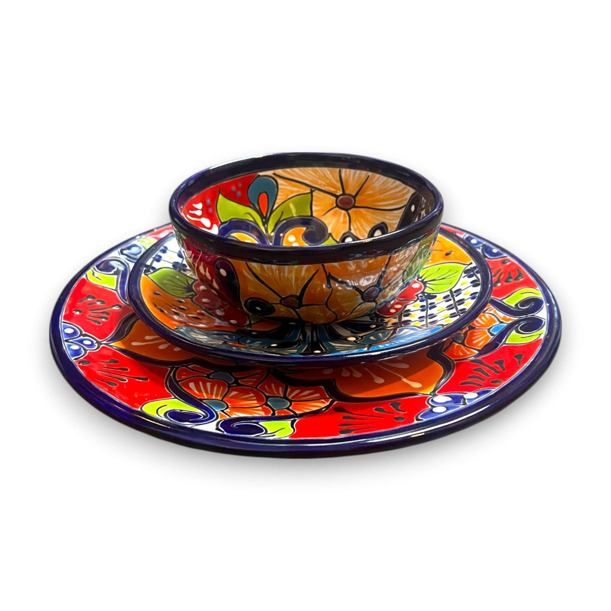 36-Piece Talavera Dinnerware Set | Handmade Mexican Plates & Bowls