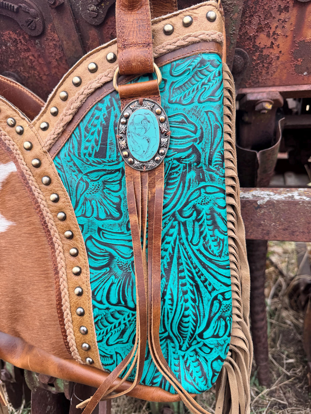 Turquoise Gypsy Tote Bag by Double B