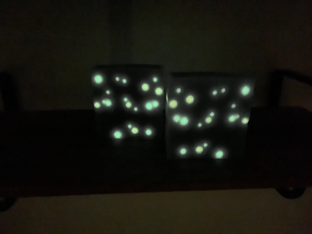 Polka Dot Sweet Nectar Luxury Handmade Soap with glow in the dark dots