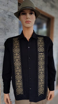 Men's Guayabera Presidencial Riviera Black