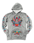Puebla Embroidered Hoodie Grey