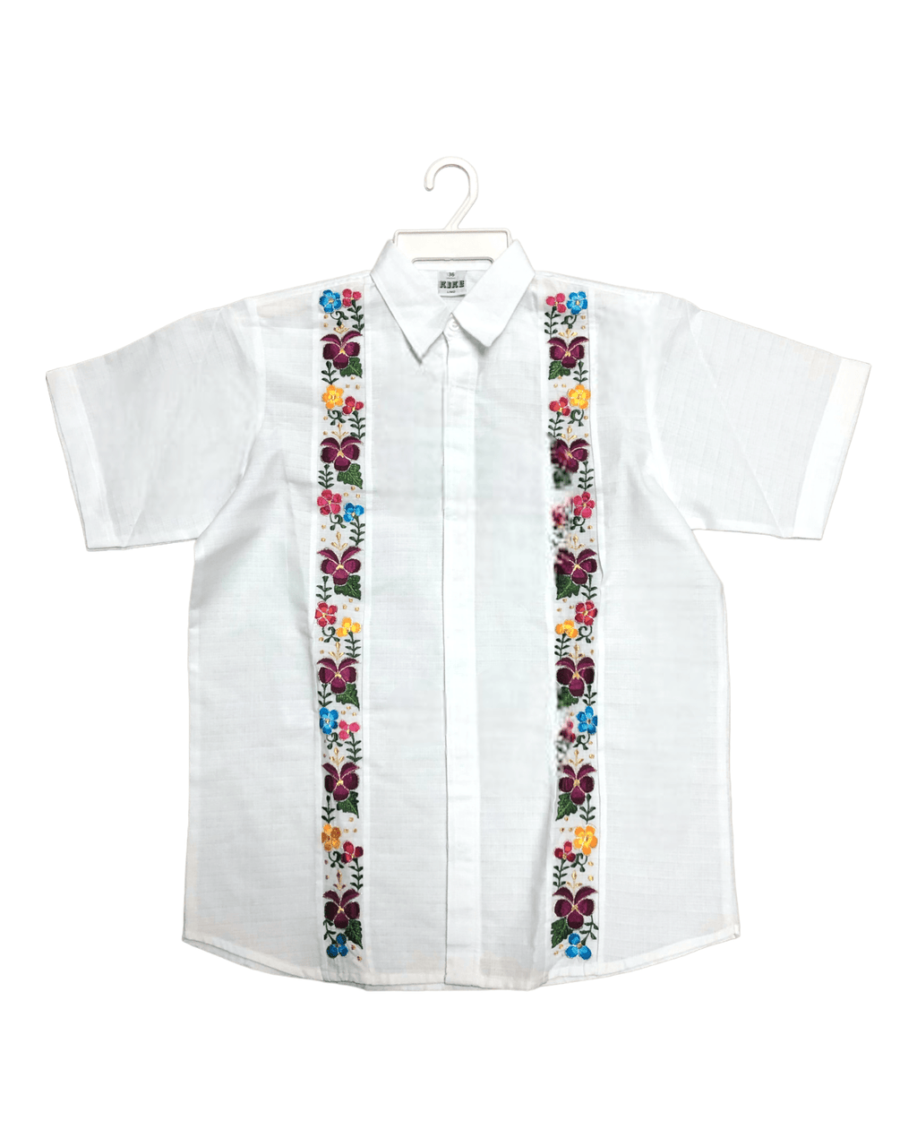 Men’s Guayabera Floral White