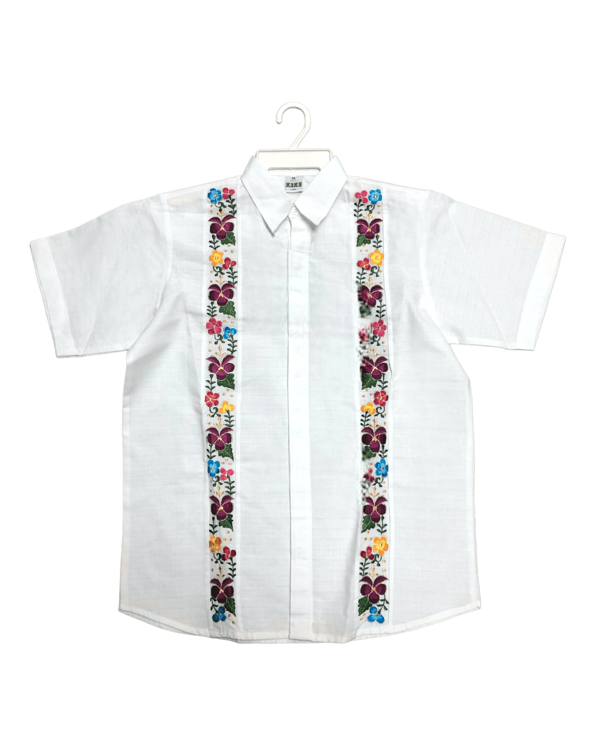 Men’s Guayabera Floral White