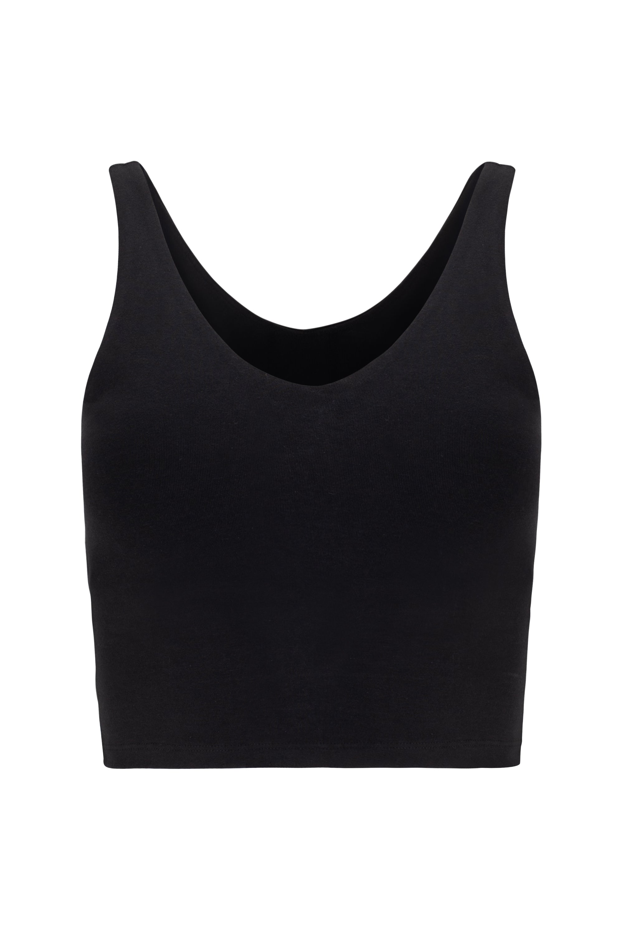 V Neck Organic Cotton Crop Tank